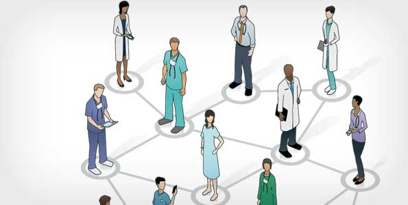 img_page_300_network Illustration of data network connecting medical professionals and patients.